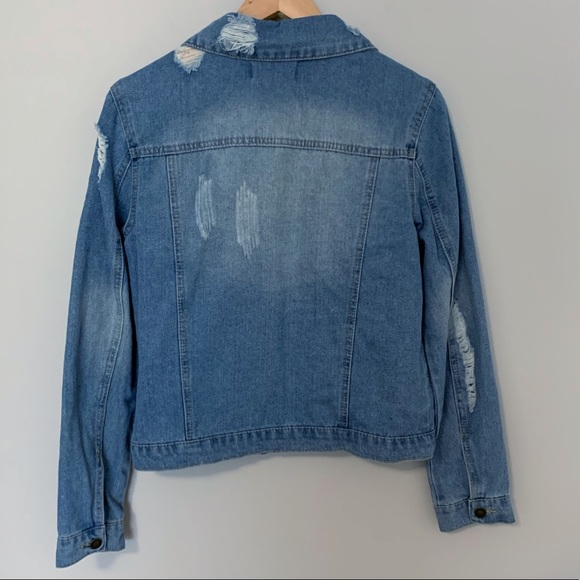 Cisono Denim Destressed Jean Jacket - Medium - Picture 4 of 12